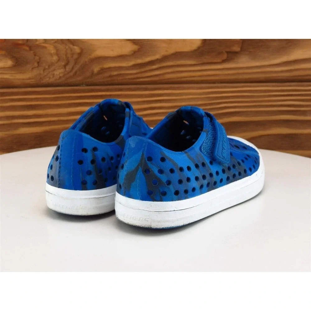 SKECHERS‎ Sz 6 Toddler Shoes Boys Slip-On Blue Synthetic Medium